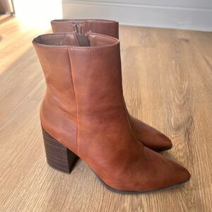 Brown Leather Ankle Boots